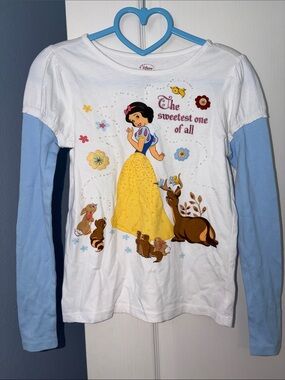 Disney Snow White Layered Long-Sleeve Tee - White & Light Blue
